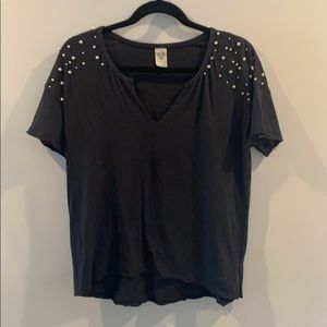 Free People Tee shirt w/ Pearls